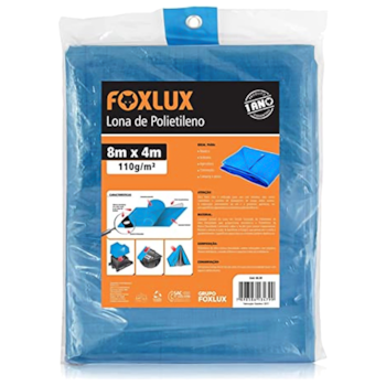 LONA DE POLIETILENO AZUL 8M X 4M - 60.30 FOXLUX LONA DE POLIETILENO AZUL 8M X 4M - 60.30 FOXLUX