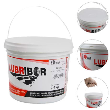 LUBRIFICANTE PARA PNEUS LUBRIBOR 3KG - 782003 JEDAL LUBRIFICANTE PARA PNEUS LUBRIBOR 3KG - 782003 JEDAL