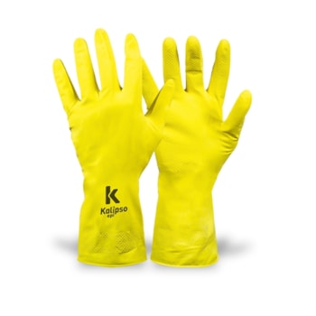 LUVA LÁTEX LIGHT FORRADA AMARELO T.10 XG CA 38090 - 8206 KALIPSO