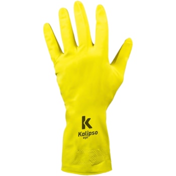 LUVA LÁTEX LIGHT FORRADA AMARELO T.10 XG CA 38090 - 8206 KALIPSO