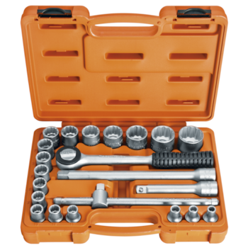 MALETA C/ SOQUETES ESTRIADOS E ACESSÓRIOS ENCAIXE 1/2" 22 PEÇAS - 44833522 TRAMONTINA MALETA C/ SOQUETES ESTRIADOS E ACESSÓRIOS ENCAIXE 1/2" 22 PEÇAS - 44833522 TRAMONTINA