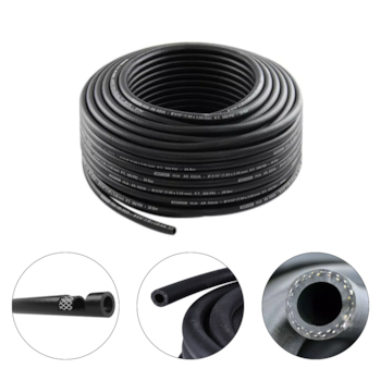 MANGUEIRA RUBBER AR / AGUA PRETA 1/4" 300PSI COM 100 METROS - HIMAFLEX