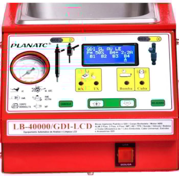 MÁQUINA DE LIMPEZA E TESTE DE INJETORES - LB-40000-GDI-LCD PLANATC MÁQUINA DE LIMPEZA E TESTE DE INJETORES - LB-40000-GDI-LCD PLANATC