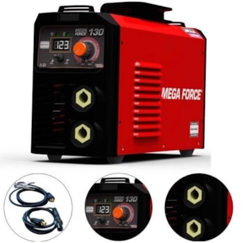 MÁQUINA DE SOLDA INVERSORA MEGA FORCE 130A - K69067-1 LINCOLN MÁQUINA DE SOLDA INVERSORA MEGA FORCE 130A - K69067-1 LINCOLN