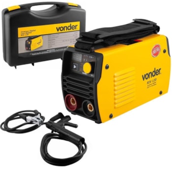MÁQUINA DE SOLDA TIG PORTÁTIL + MÁSCARA DE SOLDA - RIV 120 VONDER Voltagem:220V