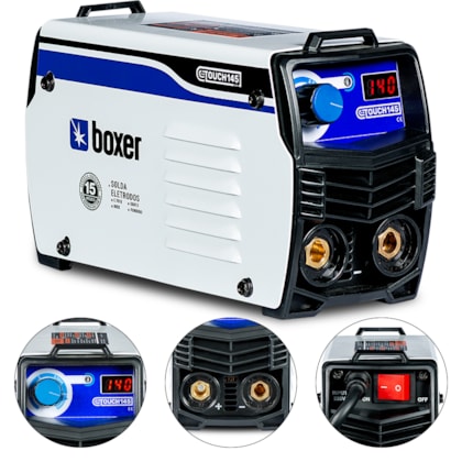 MÁQUINA INVERSOR DE SOLDA 140A TOUCH 145 - 1510026 BOXER MÁQUINA INVERSOR DE SOLDA 140A TOUCH 145 - 1510026 BOXER