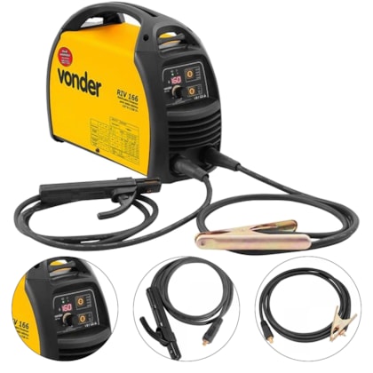 MÁQUINA INVERSORA RETIFICADOR DE SOLDA TIG RIV 166 - 6878166000 VONDER MÁQUINA INVERSORA RETIFICADOR DE SOLDA TIG RIV 166 - 6878166000 VONDER