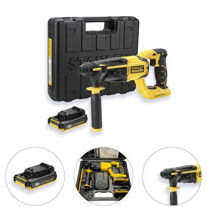 MARTELETE PERF/ROM. SDS PLUS 20V BIVOLT C/ MALETA  - SBR20D1K-BR STANLEY MARTELETE PERF/ROM. SDS PLUS 20V BIVOLT C/ MALETA  - SBR20D1K-BR STANLEY