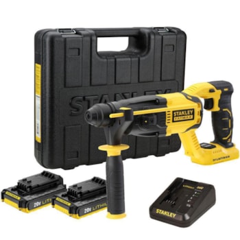 MARTELETE PERFURADOR E ROMPEDOR À BATERIA 20V 1,5J BRUSHELESS - SBR20D2K  STANLEY MARTELETE PERFURADOR E ROMPEDOR À BATERIA 20V 1,5J BRUSHELESS - SBR20D2K  STANLEY