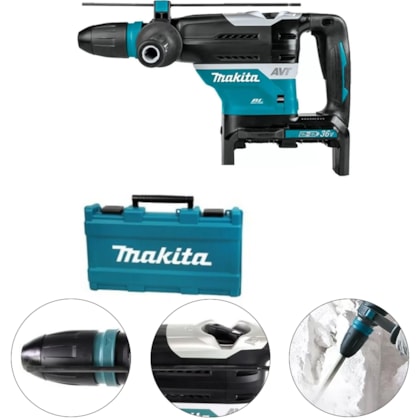 MARTELETE ROTATIVO ROMPEDOR 40MM SEM BATERIA 18V - DHR400ZKN MAKITA