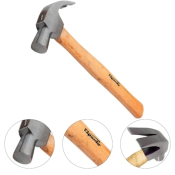 MARTELO UNHA 27MM COM CABO EM MADEIRA - 1042055 SPARTA MARTELO UNHA 27MM COM CABO EM MADEIRA - 1042055 SPARTA