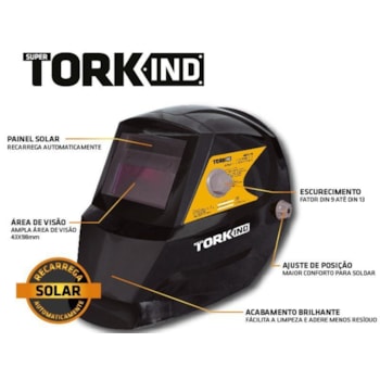 MASCARA DE SOLDA COM ESCURECIMENTO AUTOMATICO MSEA-801 TORK MASCARA DE SOLDA COM ESCURECIMENTO AUTOMATICO MSEA-801 TORK