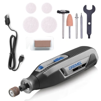 MICRO RETÍFICA DREMEL LITE À BATERIA 4V COM 10 ACESSÓRIOS - 7760-N/10 DREMEL