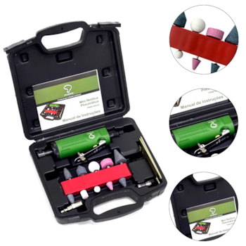 MINI RETÍFICA PNEUMÁTICA COM 16PÇS 25.000RPM - 01.41.PNW140210 POTENTE BRASIL MINI RETÍFICA PNEUMÁTICA COM 16PÇS 25.000RPM - 01.41.PNW140210 POTENTE BRASIL