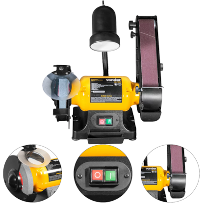 MOTO ESMERIL E LIXADEIRA DE CINTA 2 EM 1 370W MLV370 - 6001370220 VONDER MOTO ESMERIL E LIXADEIRA DE CINTA 2 EM 1 370W MLV370 - 6001370220 VONDER