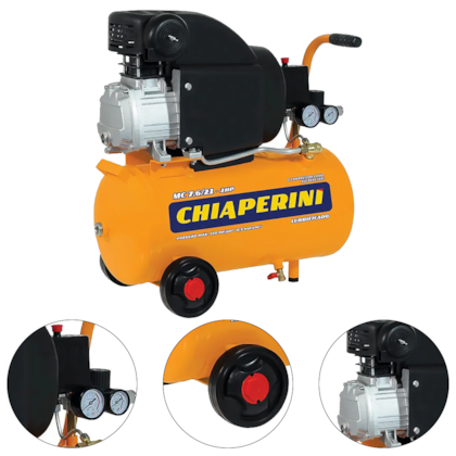 MOTOCOMPRESSOR DE AR 21 LITROS 2HP MC 7.6/21 - 000022843 CHIAPERINI MOTOCOMPRESSOR DE AR 21 LITROS 2HP MC 7.6/21 - 000022843 CHIAPERINI