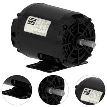MOTOR TRIFÁSICO 220/380V 60Hz 2CV4 POLOS IP21 G56H - 20352036 WEG MOTOR TRIFÁSICO 220/380V 60Hz 2CV4 POLOS IP21 G56H - 20352036 WEG