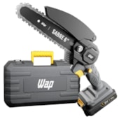 MOTOSSERRA / CORTADOR DE GALHOS 21V SABRE DE 6" 15CM COM UMA BATERIA DE 2AH, CARREGADOR BIVOLT E MALETA K21 S01 - WAP