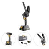 MOTOSSERRA / CORTADOR DE GALHOS 21V SABRE DE 6" 15CM COM UMA BATERIA DE 2AH, CARREGADOR BIVOLT E MALETA K21 S01 - WAP
