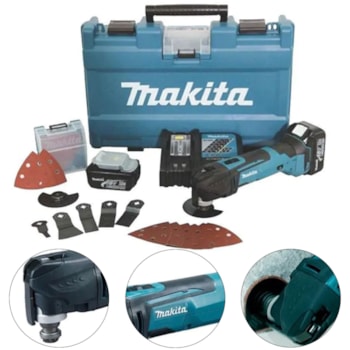 MULTICORTADORA  A BATERIA 18V 3.0AH DTM51RFEX2 MAKITA Voltagem:BIVOLT MULTICORTADORA  A BATERIA 18V 3.0AH DTM51RFEX2 MAKITA Voltagem:BIVOLT
