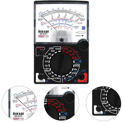 MULTÍMETRO ANALÓGICO HM-202A - 21N077 HIKARI MULTÍMETRO ANALÓGICO HM-202A - 21N077 HIKARI