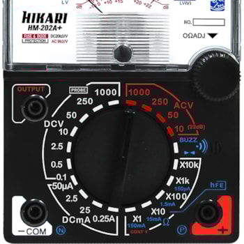 MULTÍMETRO ANALÓGICO HM-202A - 21N077 HIKARI MULTÍMETRO ANALÓGICO HM-202A - 21N077 HIKARI