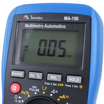 MULTIMETRO AUTOMOTIVO COM INTERF. USB - MA-150 MINIPA