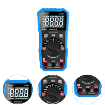 MULTIMETRO DIGITAL 600V AC / DC TRUE-RMS CAT III 600V COM DETECTOR DE TENSAO SEM CONTATO - ET-1505A MINIPA