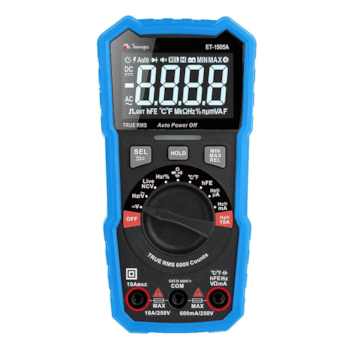 MULTIMETRO DIGITAL 600V AC / DC TRUE-RMS CAT III 600V COM DETECTOR DE TENSAO SEM CONTATO - ET-1505A MINIPA