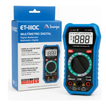 MULTIMETRO DIGITAL CAT III 600V - MINIPA ET-1110C