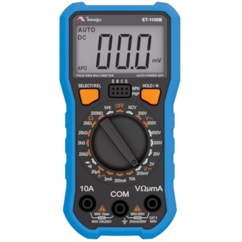 MULTIMETRO DIGITAL TRUE RMS - ET-1100B MINIPA MULTIMETRO DIGITAL TRUE RMS - ET-1100B MINIPA