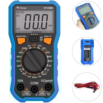 MULTIMETRO DIGITAL TRUE RMS - ET-1100B MINIPA MULTIMETRO DIGITAL TRUE RMS - ET-1100B MINIPA