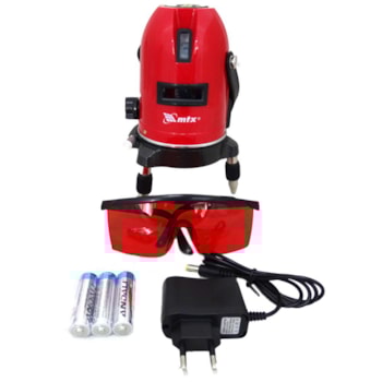 NÍVEL À LASER AUTOMÁTICO 5 LINHAS COM MALETA E ÓCULOS - 350359 MTX NÍVEL À LASER AUTOMÁTICO 5 LINHAS COM MALETA E ÓCULOS - 350359 MTX