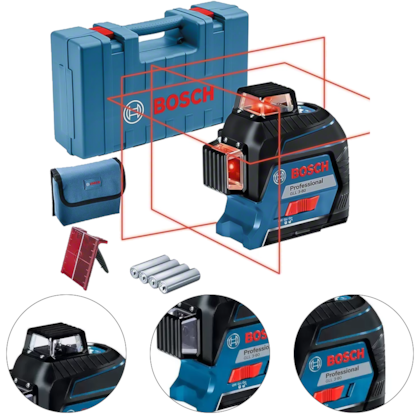 NÍVEL A LASER DE LINHAS GLL 3-80 PROFISSIONAL - 0601063S00 BOSCH - HBR Flex