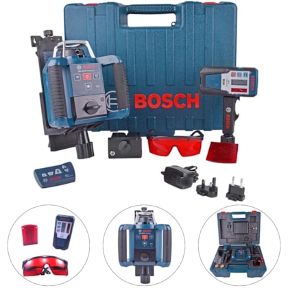 NÍVEL À LASER ROTATIVO RECEPTOR COM SUPORTE - GRL 300HV BOSCH