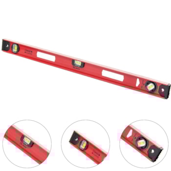 NÍVEL DE ALUMÍNIO FERROVIÁRIO 24" 600MM 2 BOLHAS E 1 ROTATIVA REFORÇADO - 340069 MTX NÍVEL DE ALUMÍNIO FERROVIÁRIO 24" 600MM 2 BOLHAS E 1 ROTATIVA REFORÇADO - 340069 MTX