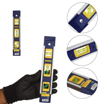 NÍVEL TORPEDO PROFISSIONAL 228 MM 9" MAGNÉTICO - 1884617 IRWIN