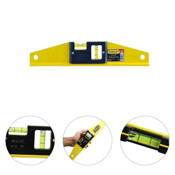 NIVEL TRAPEZOIDAL MAGNETICO 14" 355MM DE ALUMINIO COM 2 BOLHAS - STANLEY