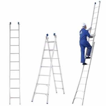 NOVA ESCADA 3 EM 1 ARTICULADA 10 DEGRAUS - AL10 ALUSTEP NOVA ESCADA 3 EM 1 ARTICULADA 10 DEGRAUS - AL10 ALUSTEP