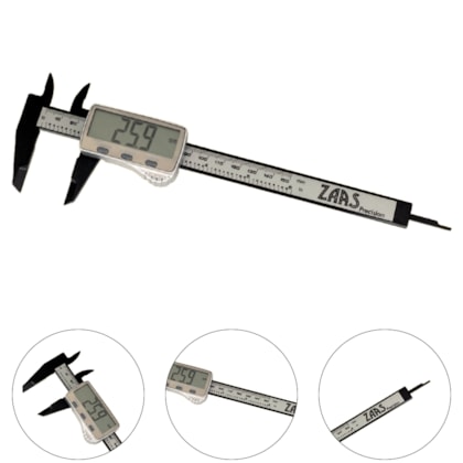 PAQUIMETRO DIGITAL 6" 150MM FIBRA CARBONO - 1,0019 ZAAS PAQUIMETRO DIGITAL 6" 150MM FIBRA CARBONO - 1,0019 ZAAS