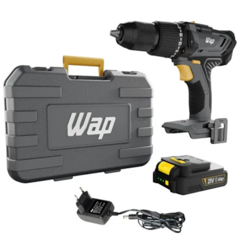 PARAFUSADEIR/FURADEIR IMPACTO 1/2" 60NM 21V, 1 BATERIA 2AH, CARREGADOR E MALETA - WAP