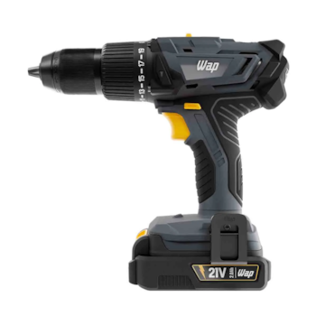 PARAFUSADEIR/FURADEIR IMPACTO 1/2" 60NM 21V, 1 BATERIA 2AH, CARREGADOR E MALETA - WAP