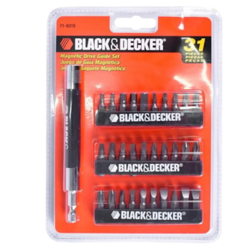 PARAFUSADEIRA E FURADADEIRA A BATERIA + 31 ACESSÓRIOS LD008K31 BLACK + DECKER