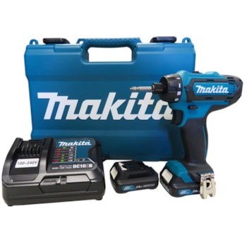 PARAFUSADEIRA E FURADEIRA A BATERIA 12V 2AH DF031DSAE MAKITA Voltagem:BIVOLT