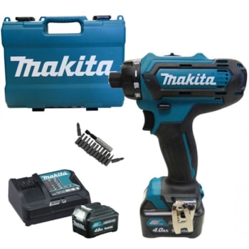 PARAFUSADEIRA E FURADEIRA A BATERIA 12V 4ah DF031DSME MAKITA Voltagem:BIVOLT