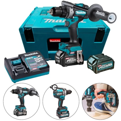 PARAFUSADEIRA E FURADEIRA À BATERIA 40V COM 2 BATERIAS E MALETA - DF001GD201 MAKITA PARAFUSADEIRA E FURADEIRA À BATERIA 40V COM 2 BATERIAS E MALETA - DF001GD201 MAKITA