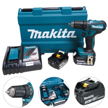 PARAFUSADEIRA E FURADEIRA A BATERIA BIVOLT - DDF483RFE MAKITA PARAFUSADEIRA E FURADEIRA A BATERIA BIVOLT - DDF483RFE MAKITA