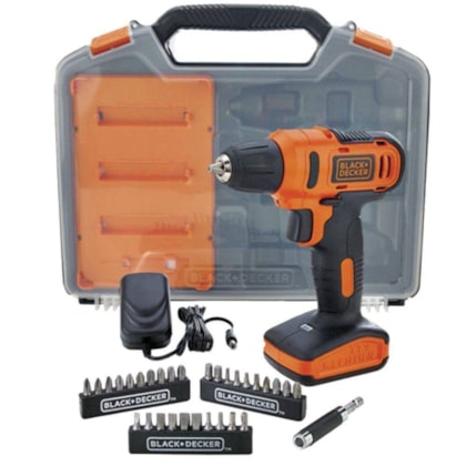 PARAFUSADEIRA E FURADEIRA A BATERIA COM 31ACESSÓRIOS  - LD12SC-BR BLACK + DECKER PARAFUSADEIRA E FURADEIRA A BATERIA COM 31ACESSÓRIOS  - LD12SC-BR BLACK + DECKER