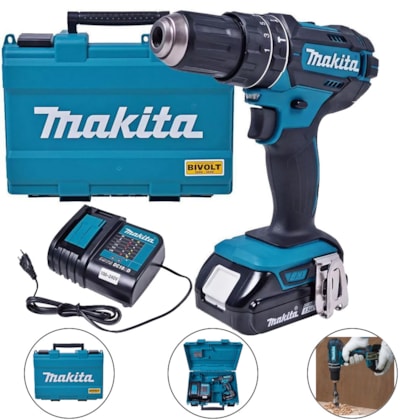 PARAFUSADEIRA E FURADEIRA DE IMPACTO A BATERIA - MAKITA DHP482SY