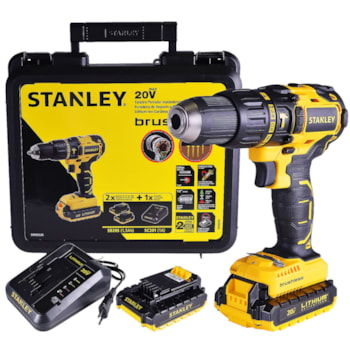 PARAFUSADEIRA / FURADEDEIRA DE IMP 20V BRUSHLESS - SBH20S2K STANLEY